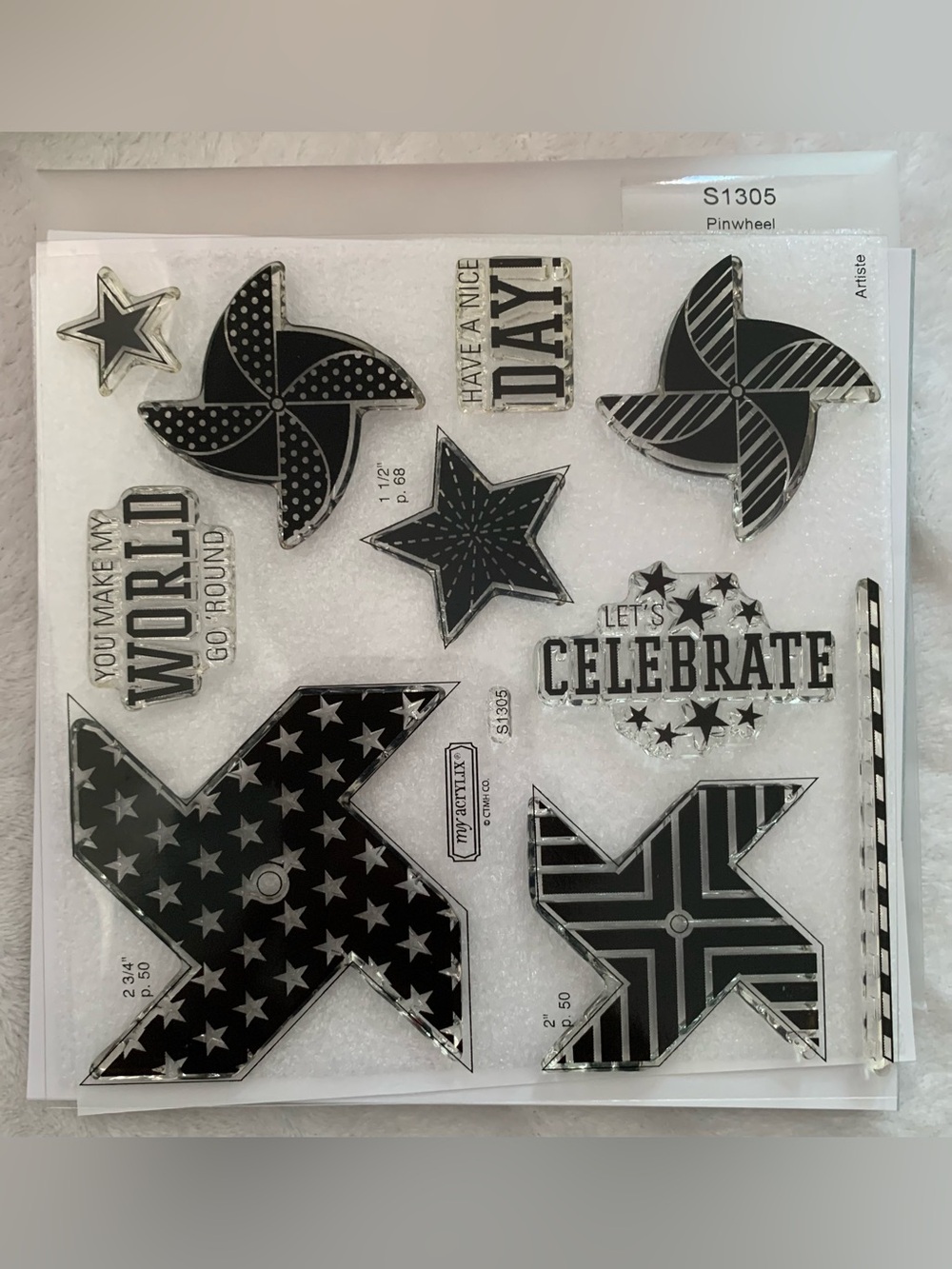 Close To My Heart ❤️ Artise Black Pinwheel & Celebration Home Design Stamp Set